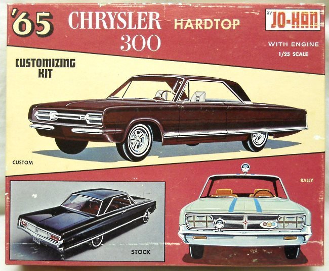 Jo-Han 1/25 1965 Chrysler 300 Hardtop Customizing Kit - Stock  Custom or Rally, C1365-149 plastic model kit